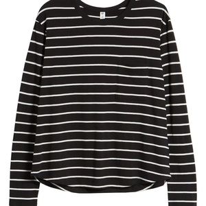 B.P. Black Sandy Stripe Slouch Pocket Tee